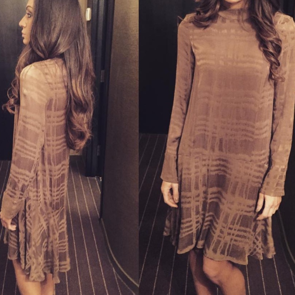 High low silk dress